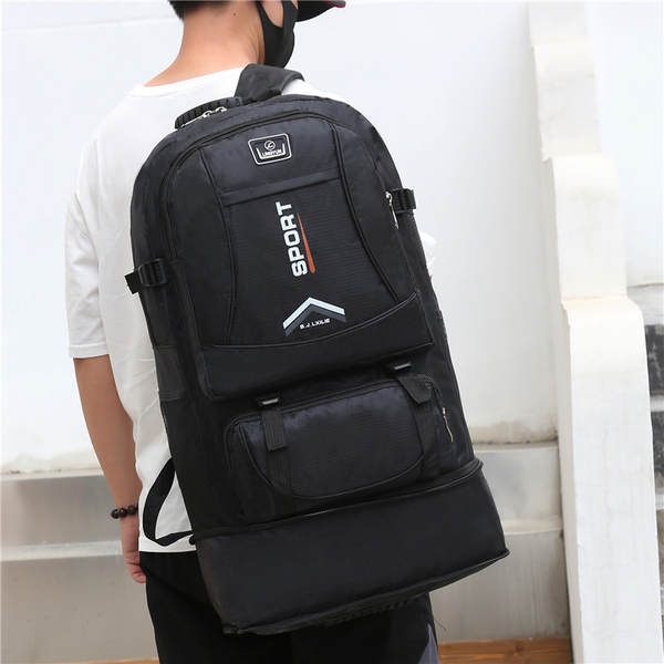 Mochila de viagem masculina com dois ombros de grande capacidade de viagem ao ar livre mountain climbing mochila feminina à prova d'água caminhada expansão de mochila