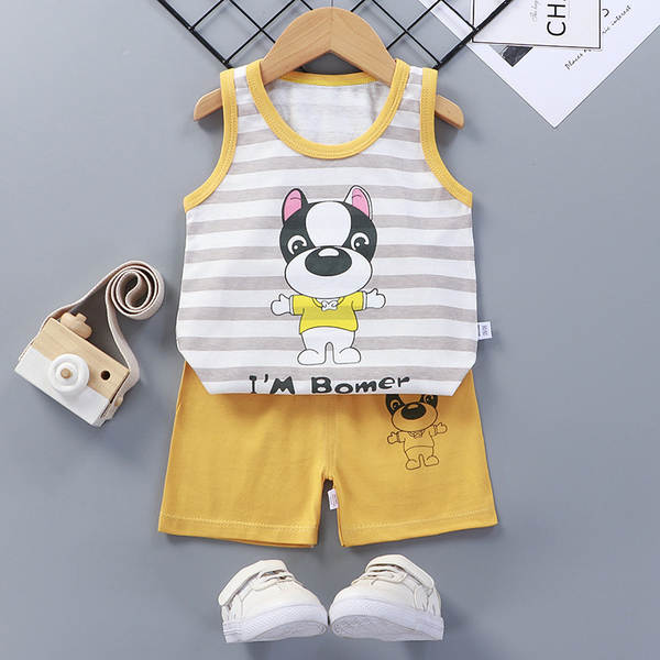 Vestido de verão infantil de algodão