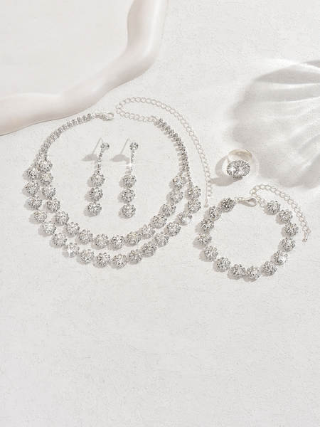 Acessórios de casamento dupla camada do colar de diamante do colar de sol de comércio estrangeiro Sete de orelhas de venda rápida