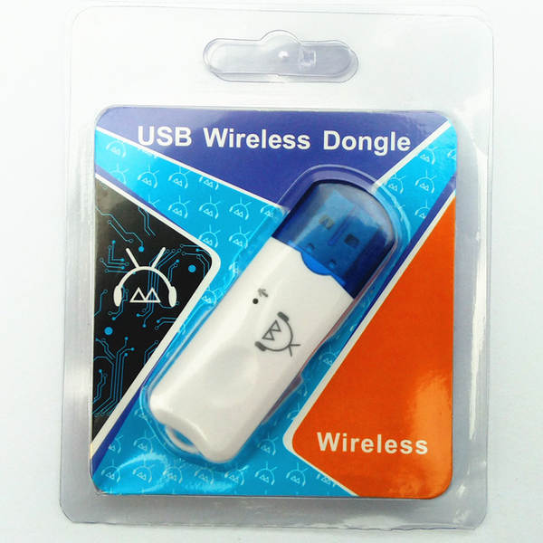 Pequeno chapéu azul USB Bluetooth receptor de áudio sem fio com microfone compatível com telefone celular Bluetooth sem chamadas