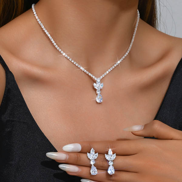 Preço especial!Joias europeias e norte-americanas de moda de alta qualidade de alta qualidade de joias de cristal