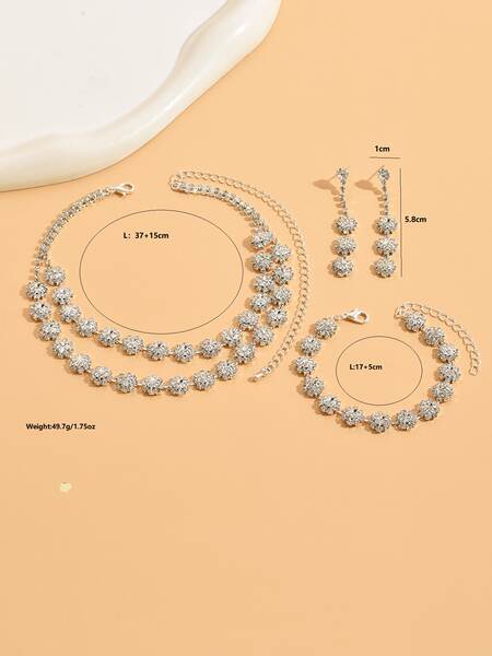 Acessórios de casamento dupla camada do colar de diamante do colar de sol de comércio estrangeiro Sete de orelhas de venda rápida