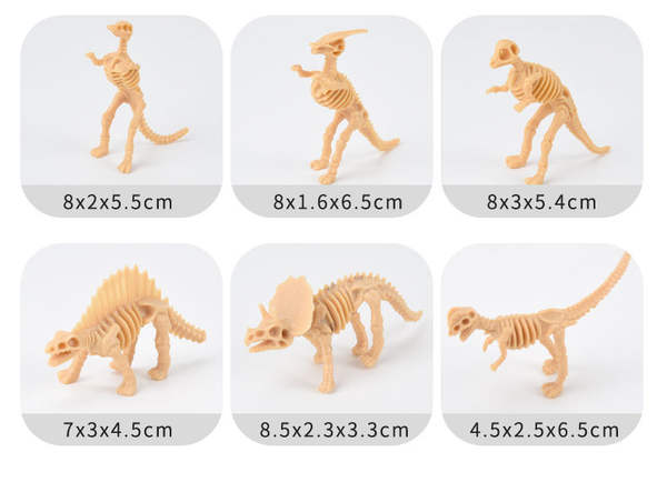 Crianças desenvolvem brinquedos inteligentes modelo de dinossauro simulando esqueleto de dinossauro pequeno 12 modelos de esqueleto de escavação arqueológica