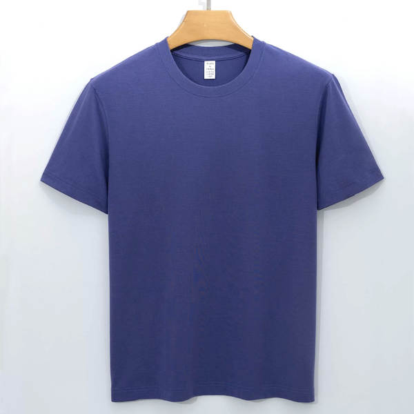 High-end 220g Solona T-Shirt Homem Meia-Lança Modelo T-Shirt Corta-Lança Homem T-Shirt Puro Fim de Verão