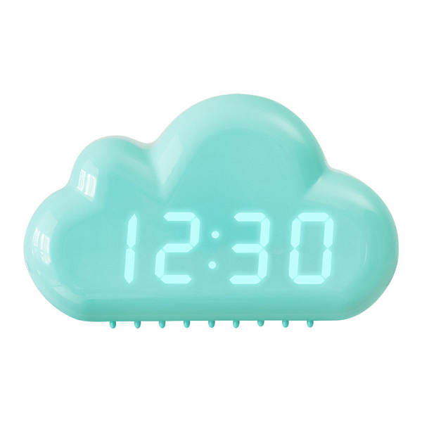 Relógio criativo de quatro nuvens com controle sonoro LED relógio de cama de dormir pequeno relógio do aluno relógio eletrônico nocturno 1966