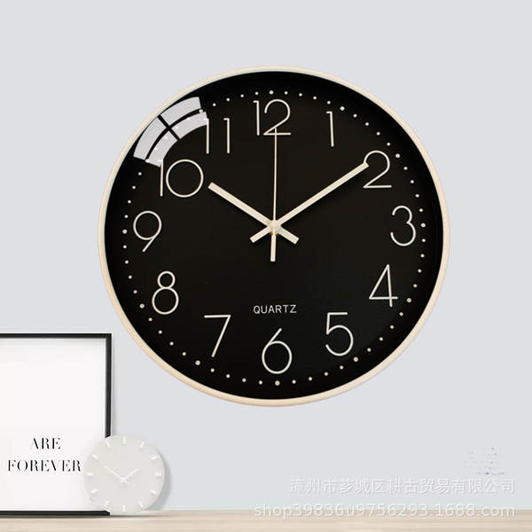 Relógio de relógio de 12 polegadas da fábrica de relógios de varejo de relógio de pedras modernas simples de plástico sala de estar digital clock