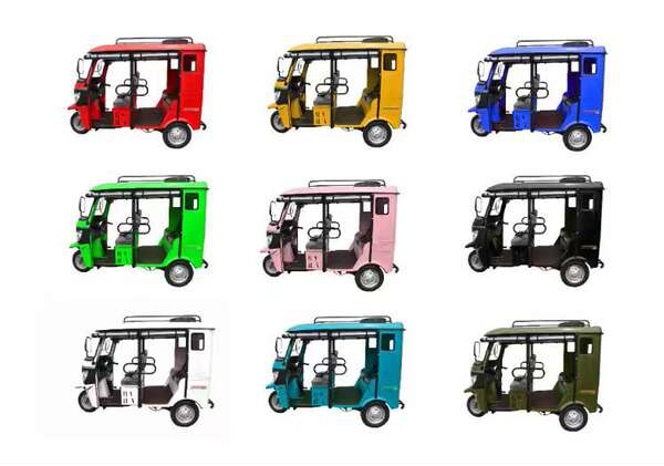 Transfronteiriço motor de combustível de três rodas TUKTUK TUKTUK TUKTUK 6-9 passageiros com água refrigerada dupla de três rodas
