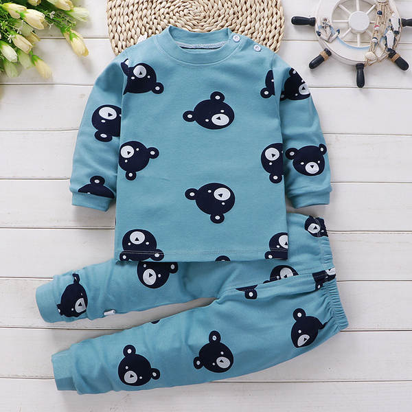 Conjunto de pijama de algodão para crianças