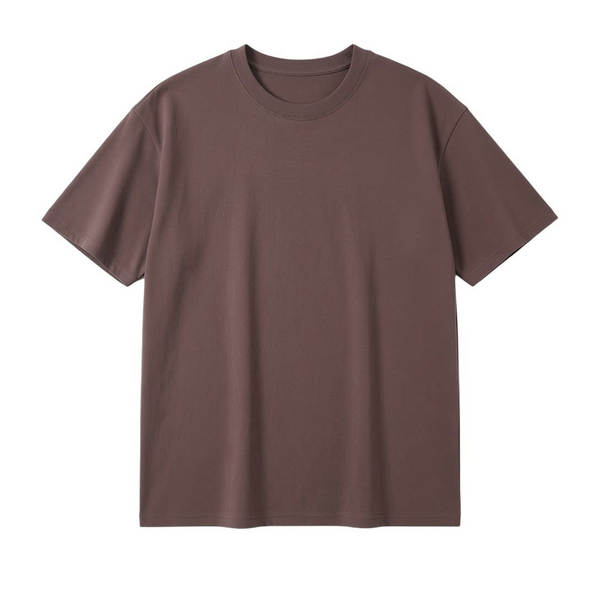 T-shirt masculino de algodão puro de 230 g para homens de verão de 2026 75265.