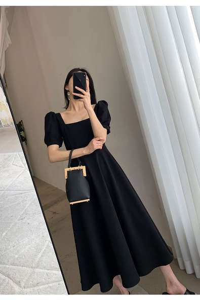 Vestido preto longo hebem