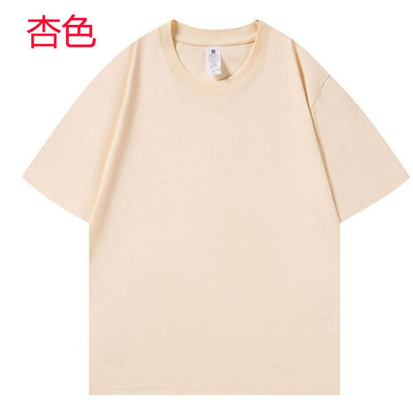 Vestido masculino de verão de 300 gramas de peso de algodão puro T-shirt masculino e feminino T-shirt de mangas curtas fabricante de roupas auto-venda