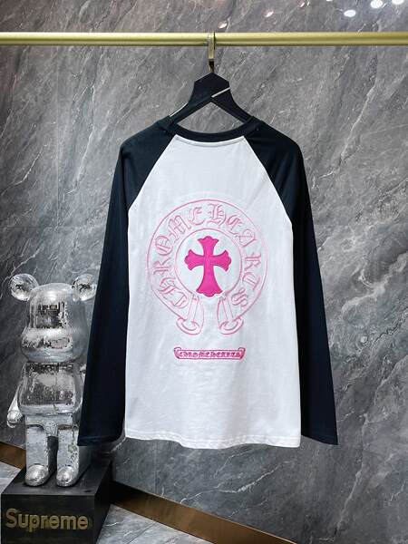 Camiseta de algodão transfronteiriço Chrome Heart Crown Camiseta de algodão transfronteiriço para homens e mulheres