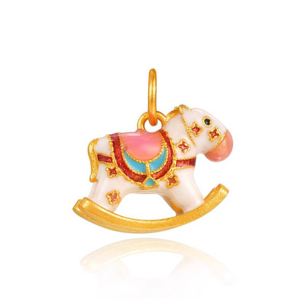 Colar de Ouro 999 com Pendente de Flor