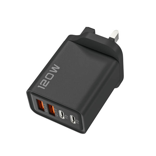 120W Duplo PD + Duplo Carregador USB 5V2A12W para Apple Huawei Smartphone Duplo Tipo Cabeça de Carregador