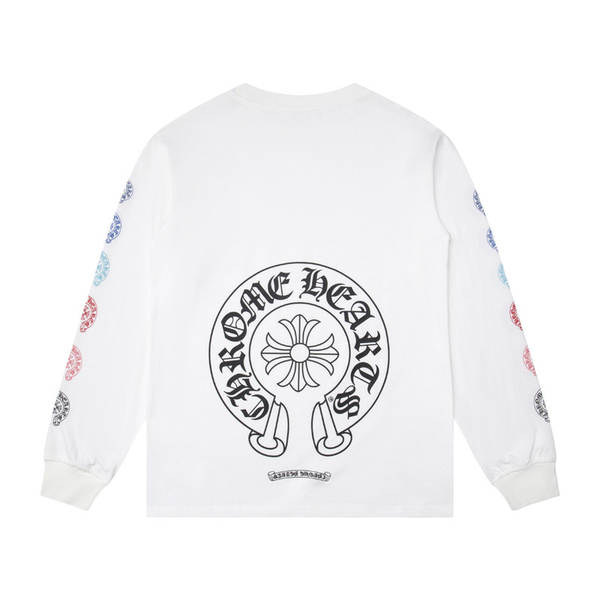 Camiseta de algodão transfronteiriço Chrome Heart Crown Camiseta de algodão transfronteiriço para homens e mulheres