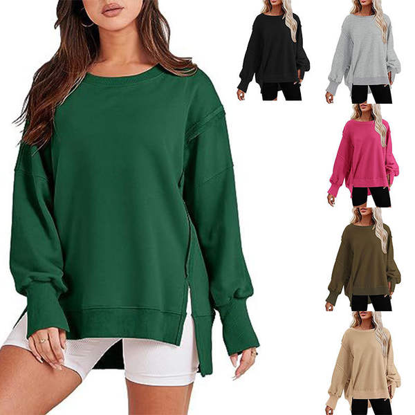 1001 Outono e Inverno Nova camisa esportiva da Amazon para mulheres com colarinho ultra-grande