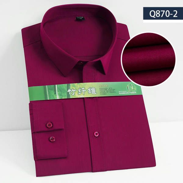 Camisa de bambu masculina longa manga