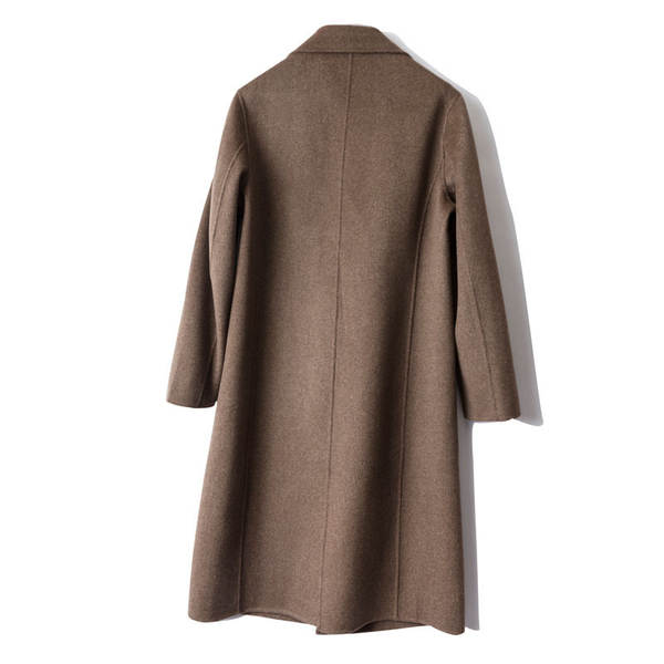 Casaco de lã masculino longo