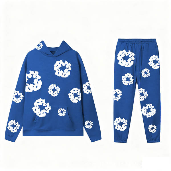 Conjunto de Moletom com Capuz e Impressão