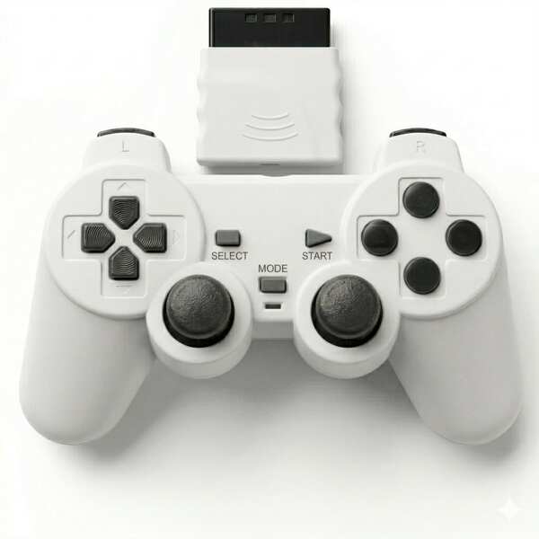 Jogo sem fio PS2 bracelete duplo vibração 2.4G bracelete sem fio com suporte para PS2 host transparente cor