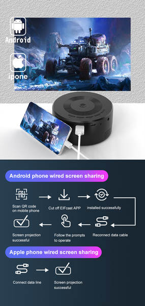 Projetor Mini Portátil 1080P