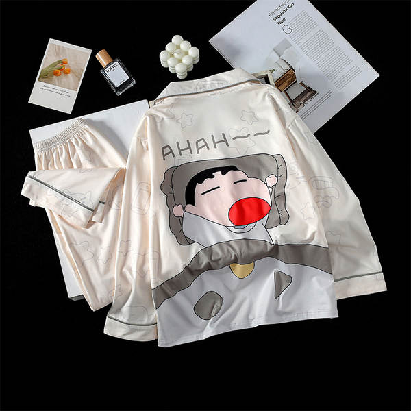 Crianças do Sudeste Asiático roupas de dormir meninos com mangas compridas calças bonitas desenhos animados primavera outono roupas para meninos vestir em casa no verão