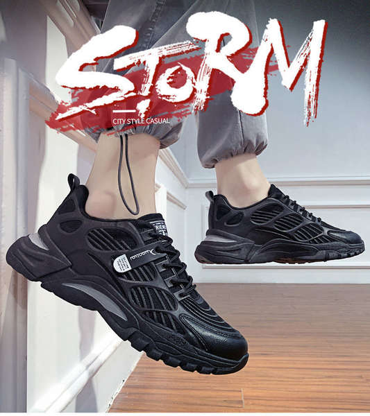 Sapatos masculinos transfronteiriços a granel de outono a vapor de ar de fundo escuro e branco Sapatos masculinos a vapor de fundo alto e baixo
