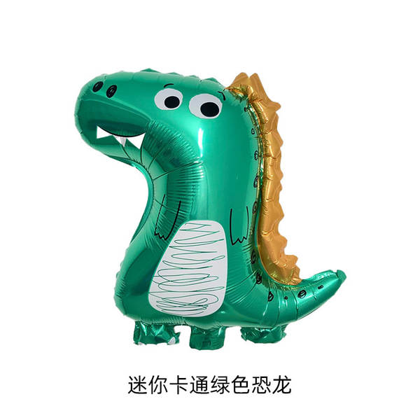Dinossauro série inteira coroa dinossauro desenho animado verde dinossauro floresta festa de decoração atmosfera de balão de alumínio para atacado