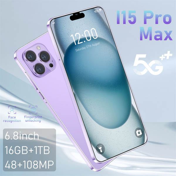 Explosão celular transfronteiriço i15 ProMax 6.8 polegadas 1 + 16GB de baixo preço fabricantes de smartphones