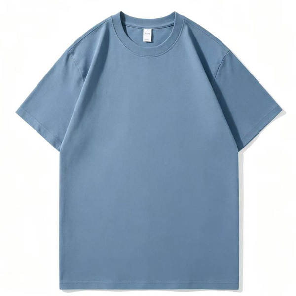 Vestido masculino de verão de 300 gramas de peso de algodão puro T-shirt masculino e feminino T-shirt de mangas curtas fabricante de roupas auto-venda