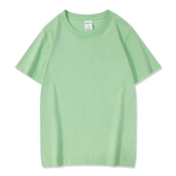 220 gramas de algodão puro T-shirt homem e mulher impressão de logotipo T-shirt vazio T-shirt personalizado de mangas curtas T-shirt cultural T-shirt