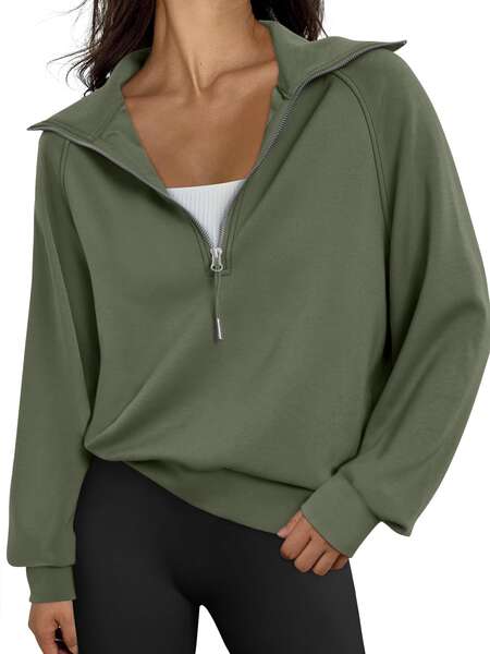 23 Outono roupas femininas super grande camisa de esportes meia-cadeia cabelo comprido um quarto-cadeia-cadeia camisa de guarda-chuva