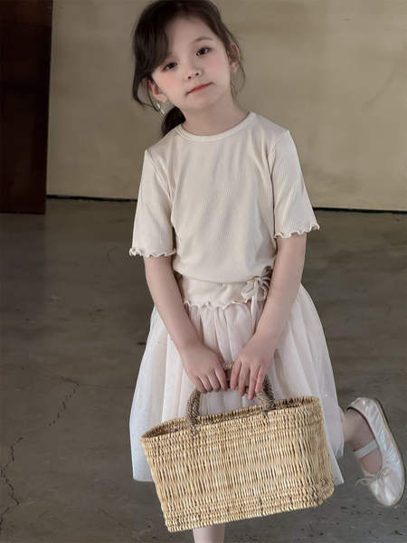Mulheres Miu estilo princesa amarrar mangas curtas T-shirt camisa de verão coreano vestido de ar puro amarrar mangas curtas