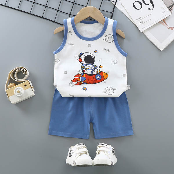 Vestido de verão infantil de algodão