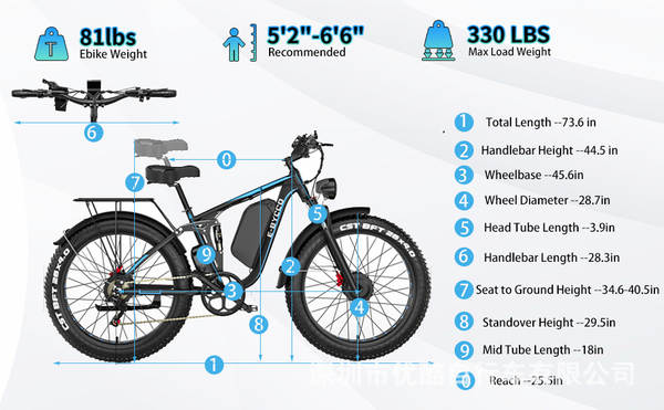 Fabricante atacado Ebycco bicicletas elétricas de dois motores 32AH 26 polegadas 7 velocidades gordura dupla mountain bike hidráulica