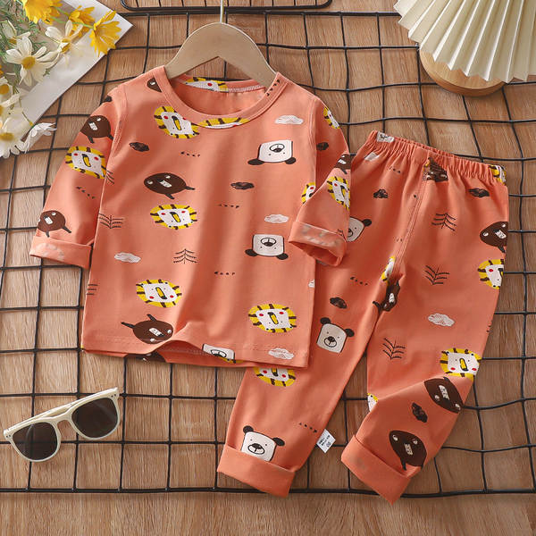 Conjunto de pijama para crianças de primavera