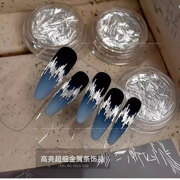 Nova linha de belezas ultra-finas de metal nocturno de barbacoa de luz refletiva de barbacoa de prata para as unhas