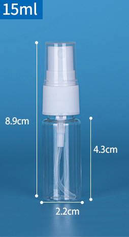 Venda por atacado 30ml/50ml/100ml garrafa de pulverização Pequena garrafa de pulverização de maquiagem garrafa de distribuição de perfume transparente PET garrafa de plástico