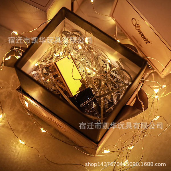LED Pequena Caixa Branca Lâmpada Atmosfera Decoração Lâmpada Bandeira de Luz Três Lâmpadas Bandeira de Luz Pequena Caixa Lâmpada Pequena Caixa