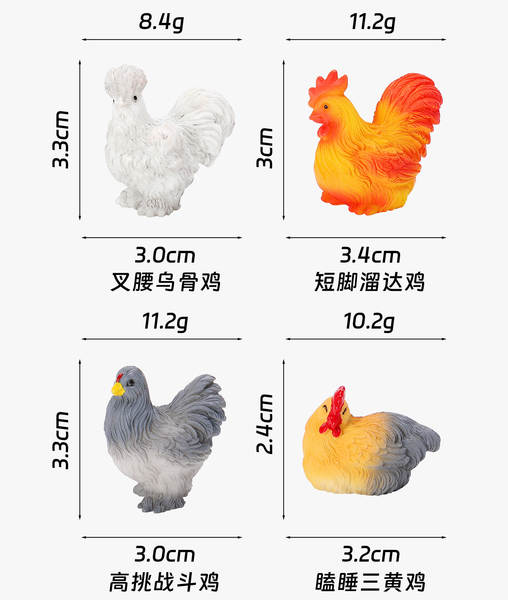 Micro-paisagem criativa fazenda de simulação de galinhas grandes de galinhas de espinhas diy acessórios de decoração de mesa mini pedaços