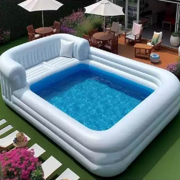 Sofá Flutuante para Piscina com Tenda