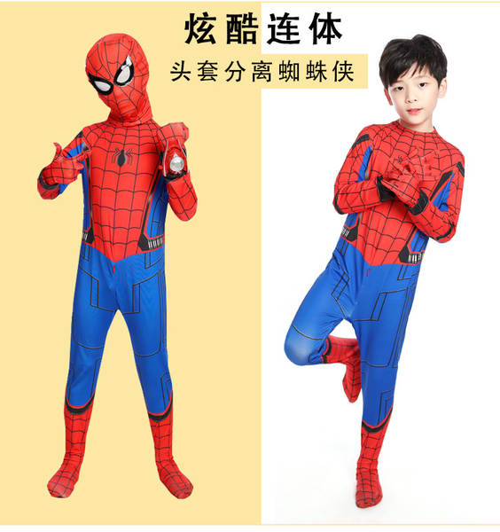 Traje de Cosplay do Homem de Ferro e Spiderman para Criança