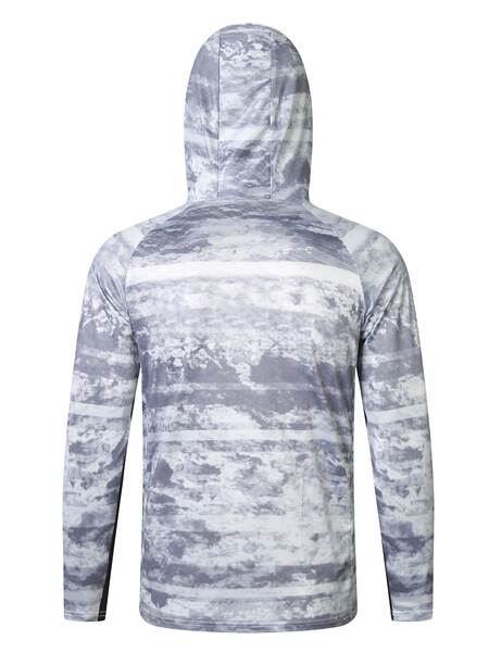 Camiseta de pesca masculina com mangas compridas e secas para o verão