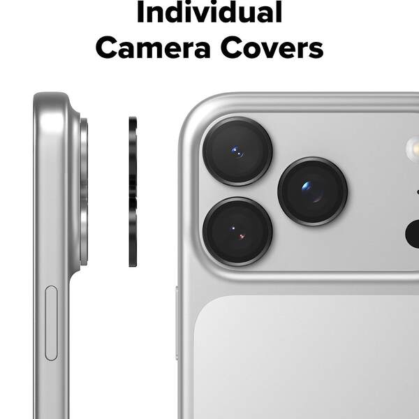 Filme de vidro estilizado para iPhone 17 Pro Max, proteção de tela de alumínio com 1 pedaço