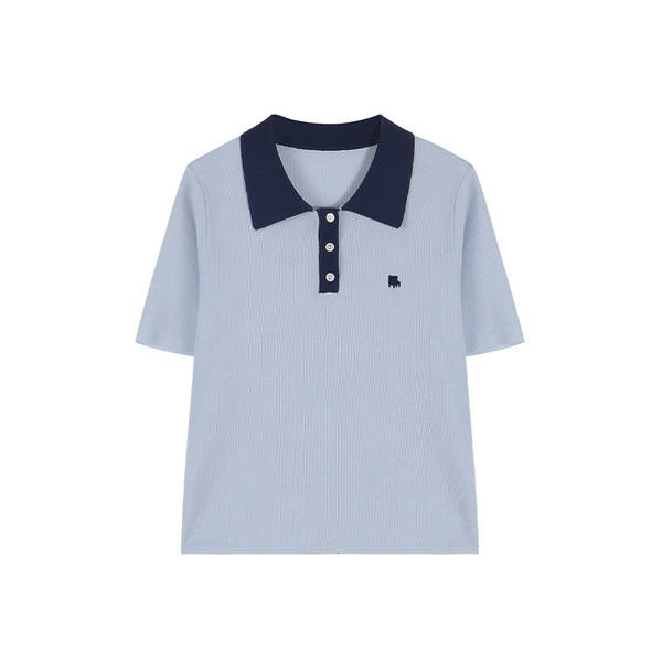Miu Miu Miu Korean Polo T-Shirt T-Shirt T-Shirt T-Shirt T-Shirt de Verão