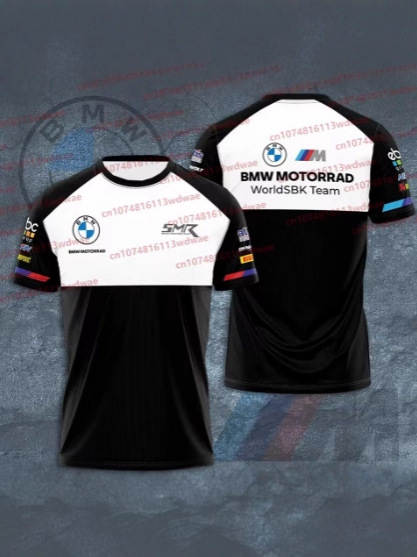 T-Shirt masculino BMW Motorcycle Racing T-Shirt confortável Moto GP de mangas curtas