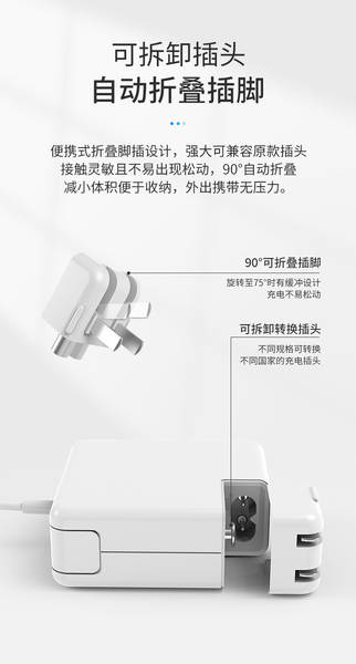 Aplicável para Apple Laptop Power 29W 45W 60W 85W 87W 96W 140W Carregador