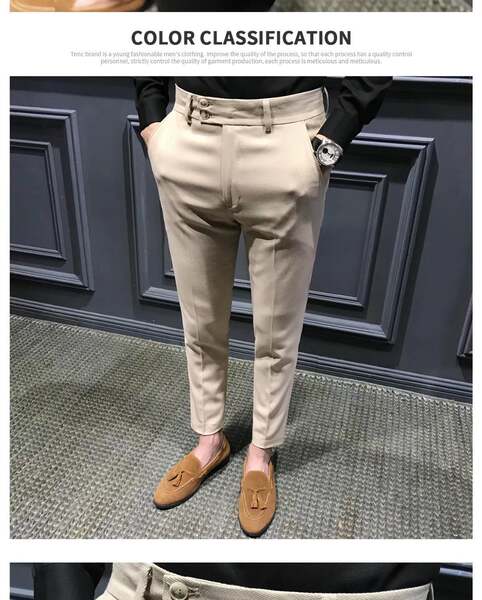 Calça social masculina reta