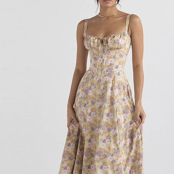 2026 Verão Novo Transfronteiriço Europeu e Americano Roupa de Mulher de Comércio Exterior Roupa de Mulher Francesa de vestido sem mangas