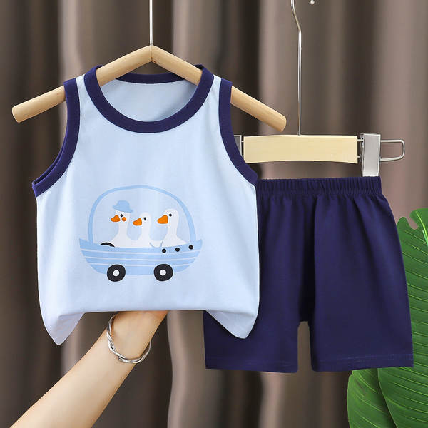 Vestido de verão infantil de algodão